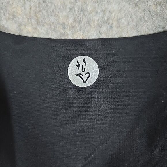 Torrid Active Sports Compression Bra Sz 2 Black Racerback Logo Detail Exercise - Picture 6 of 7